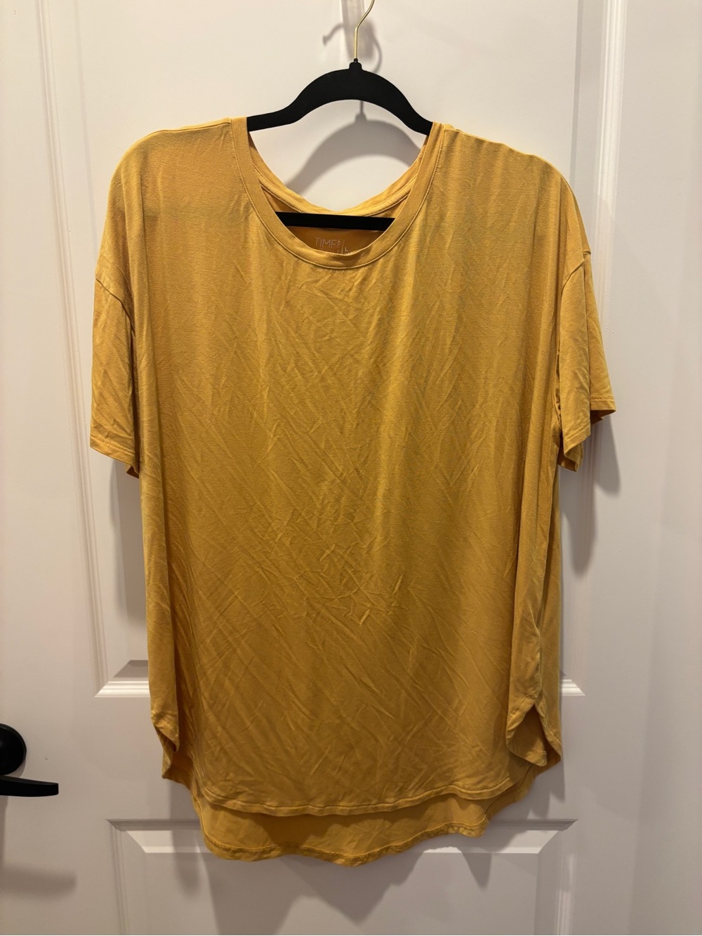 Time and Tru Women's Short Sleeve Tee in Mustard